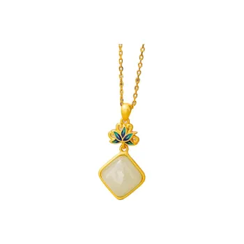 Encounter Gift Hetian Jade Necklaces Green Jade Women's