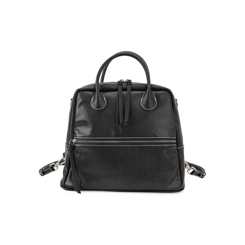 VENOF Cow Leather Carry Backpack Women's Bandage Brown/Devin Black-7