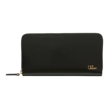 Chloe Bright Calfskin Wallet Women's Black