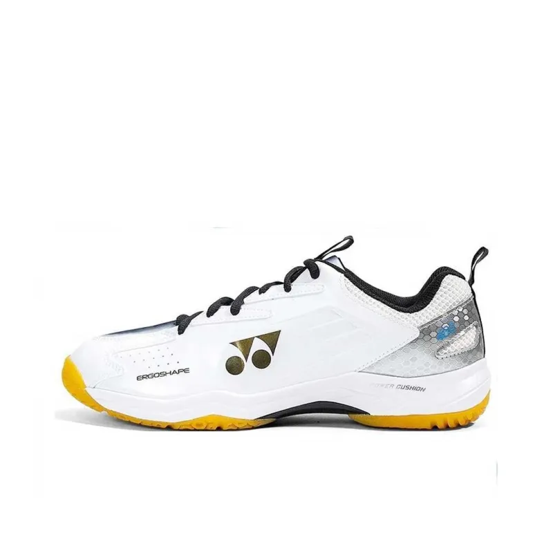 YONEX Power Cushion Breathable Support Balance Lightweight Rebound Low Top Badminton Shoes Unisex Black White-0