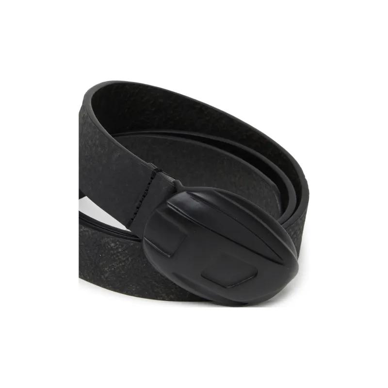 DIESEL Leather Belts Men's Black Width 3CM-2