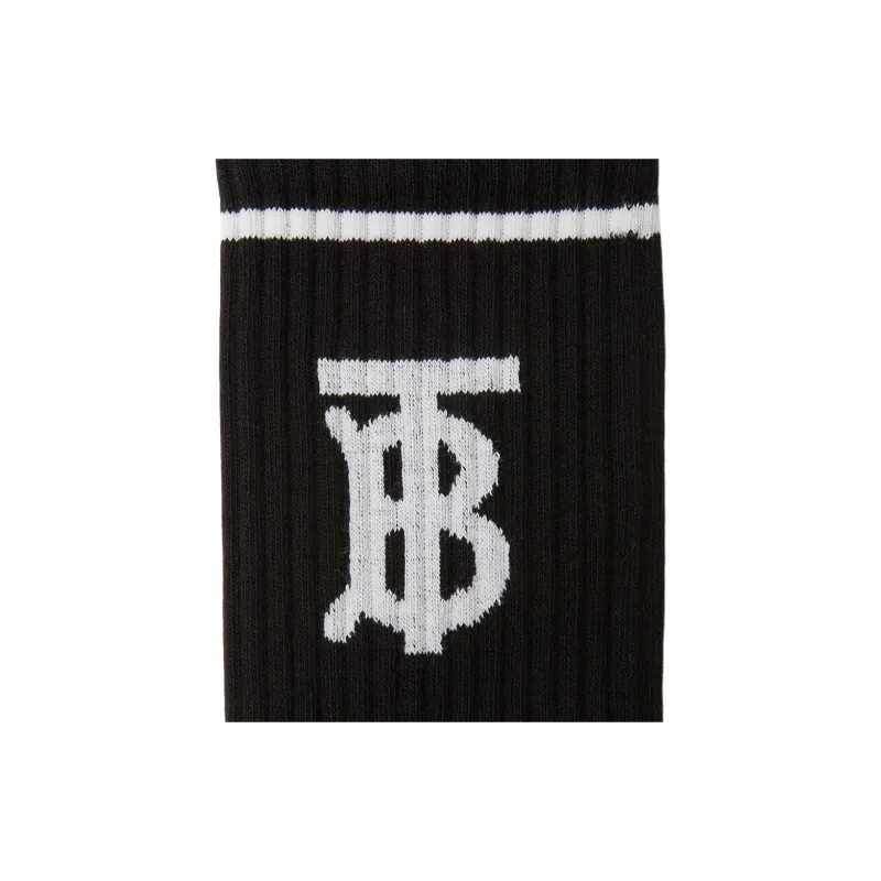 Burberry SS23 Knee-High Socks Men's 1 Pack Black-2