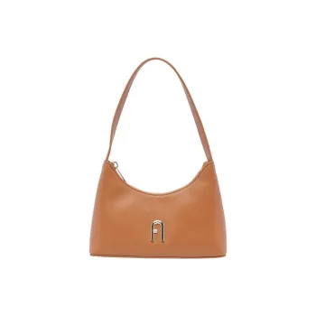 Furla Diamante Calfskin Handbag Shoulder Bag Mini Women's Brown