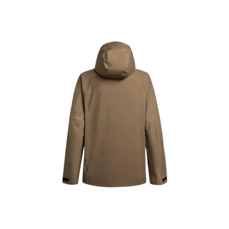 SALOMON FW/AW24 Water-Resistant Windproof Breathable Wear-Resistant Warm Windbreaker Jacket Men's Mushroom Brown-1