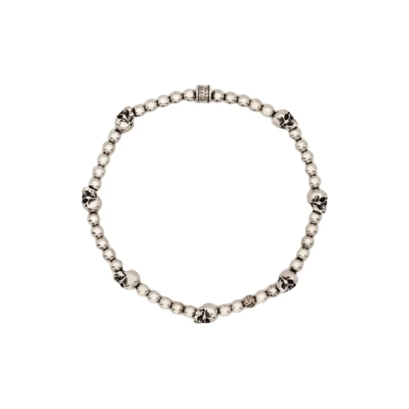 Alexander McQueen Beaded Skull Bracelet-2