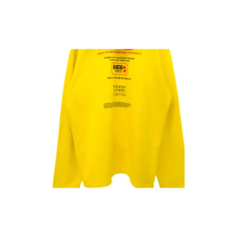 Balenciaga Sweatshirt Loose Fit Style Women's Yellow-7