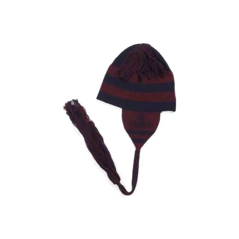 Vivienne Westwood Women's Black And Cream Wool Beanies Women's Red-1