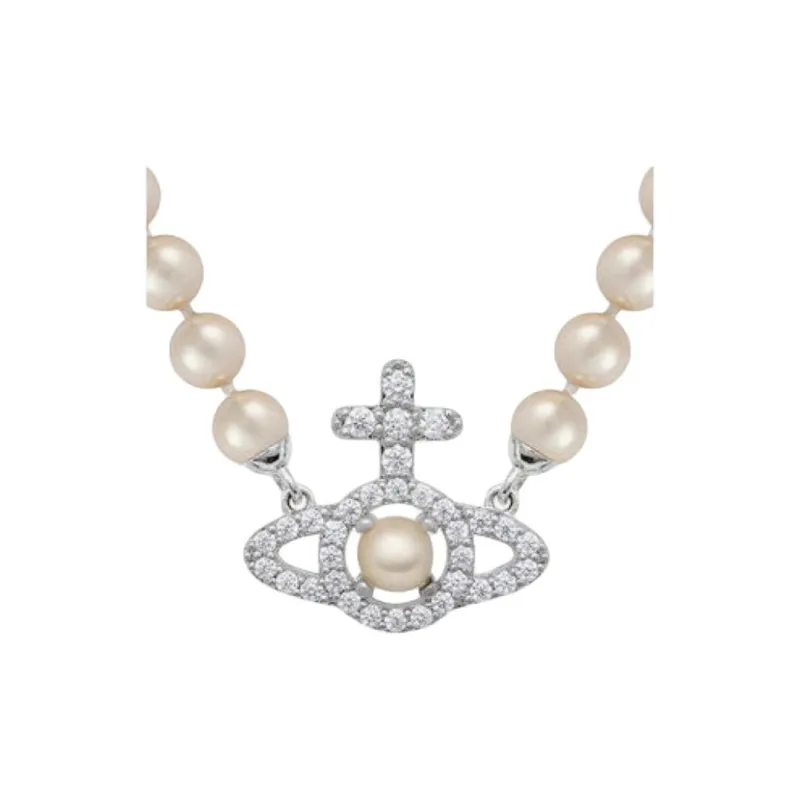 Vivienne Westwood Mini Bas Relief Pearl Necklace-4