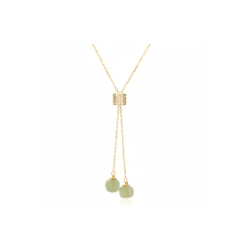 YUFANGCHUN Hetian Jade Necklaces Pale Greenish White Jade Women's