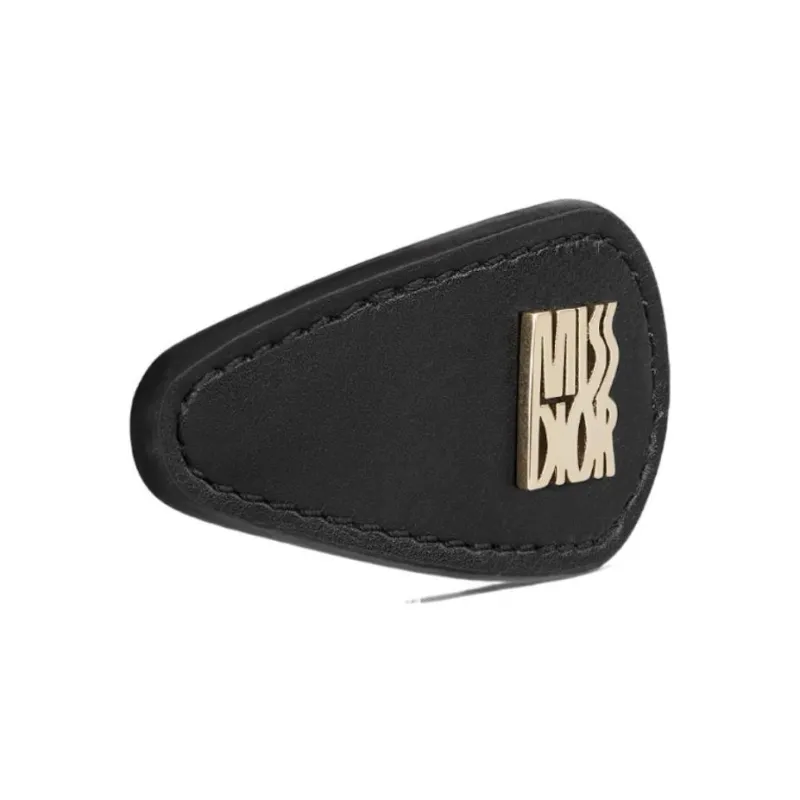 DIOR Calfskin Hair Clips Women's Black-2