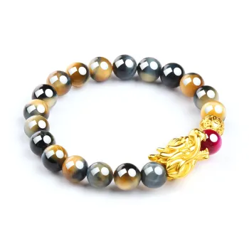 EADDA JEWELRY Tiger's Eye Stone Bracelets Unisex