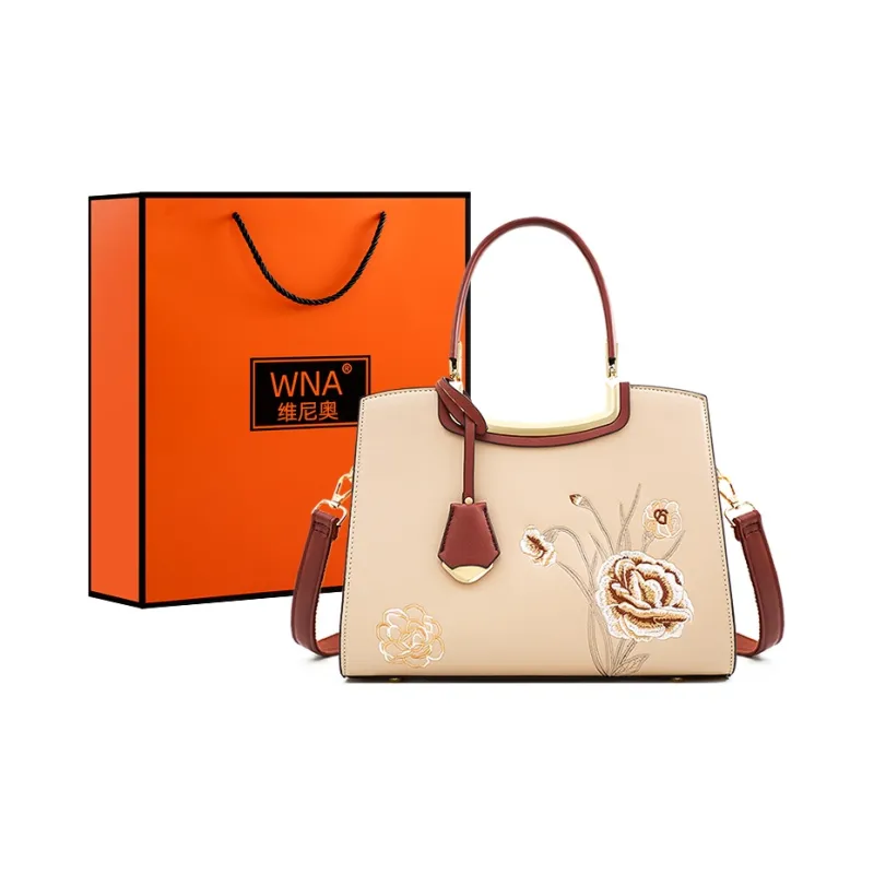 Vigno Synthetic Leather Mommy Bag Crossbody Handbag Regular Women's Apricot/Blue-23