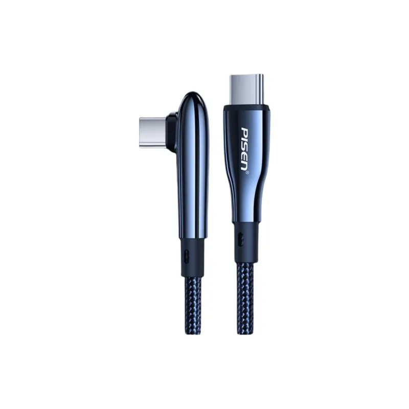 Pinsheng Elbow Cables 1.3/2.1m One Drag One Type-C To Lightning Extended Length 2m Shockproof Cables-6