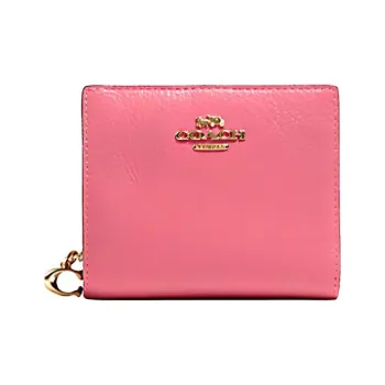 COACH Snap Wallet Artificial Leather Wallet Women's Pink
