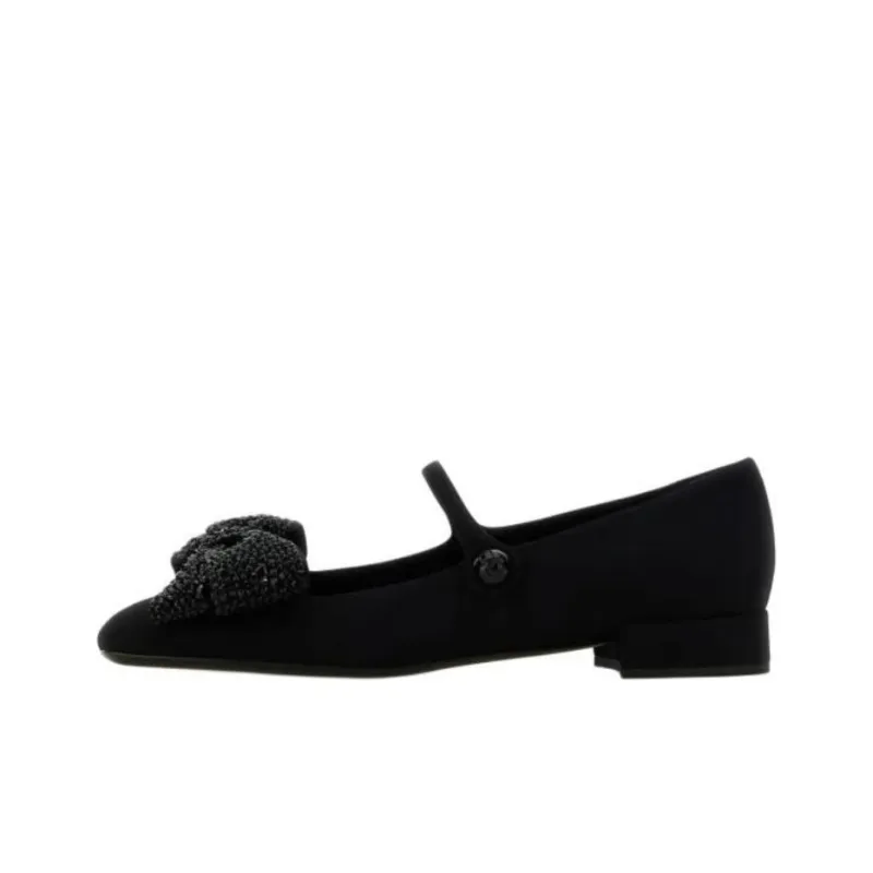Valentino Bow Embellished Slip-On Flat Shoes Women's-0