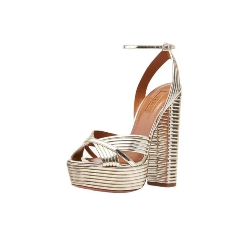 AQUAZZURA Sundance 140mm Platform Sandals-3