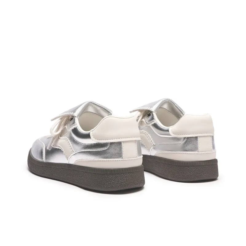 Hotwind Anti Slip Wear Resistant Casual Shoes Matte Silver-4