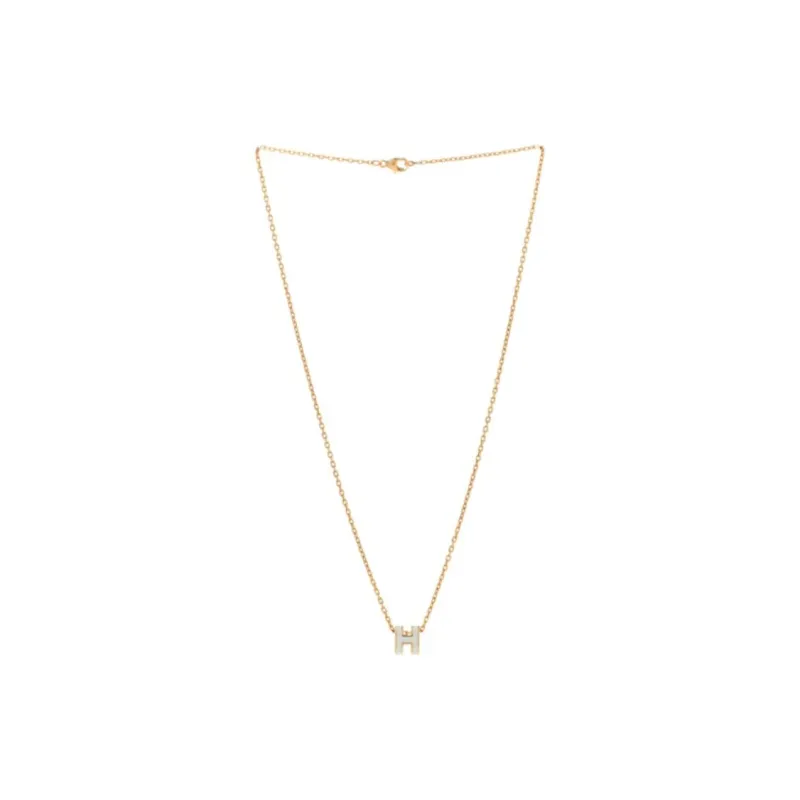 HERMES MINI H Metal Necklaces Women's-2