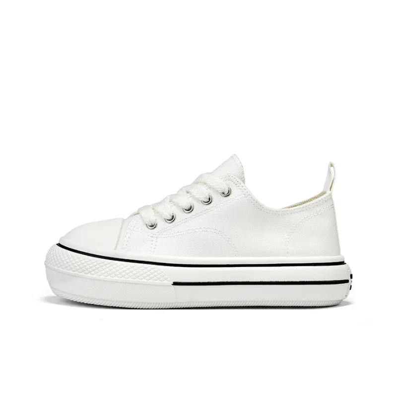 Wooden Rabbit Height Increasing Kids Canvas Shoes Teenagers-6