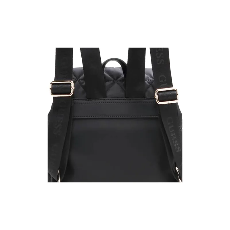 GUESS Artificial Leather Backpack Medium Size Women's Black-4