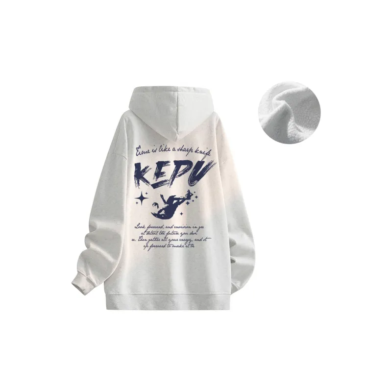 Kepu Fleece Lined Hoodies & Sweatshirts Unisex-26
