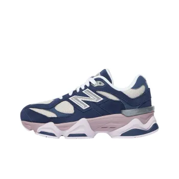 New Balance NB 9060 Anti Slip Wear Resistant Low Top Kids' Running Shoes Blue Pink Teenagers