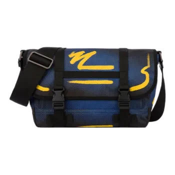 MOSCHINO Polyester Messenger Bag Crossbody Bag Shoulder Bag Medium Size Men's Blue