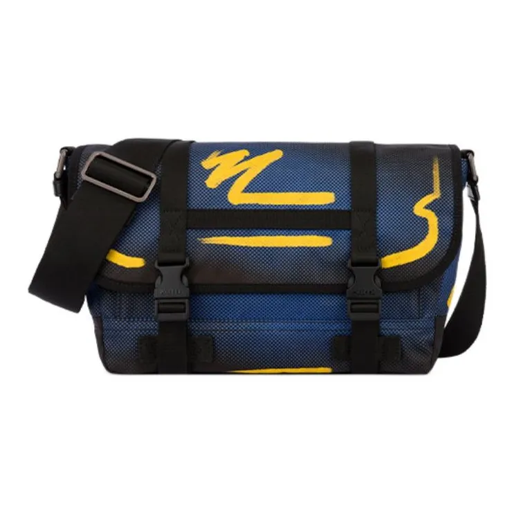 MOSCHINO Polyester Messenger Bag Crossbody Bag Shoulder Bag Medium Size Men's Blue-0