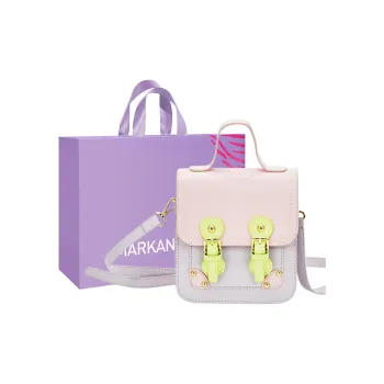 MARKANGARO PU Messenger Bag Regular Women's Ecru \ Purple \ Green