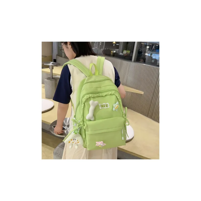YUANTUZHE Nylon Backpack Women's Pink White Black Purple Yellow Green-13