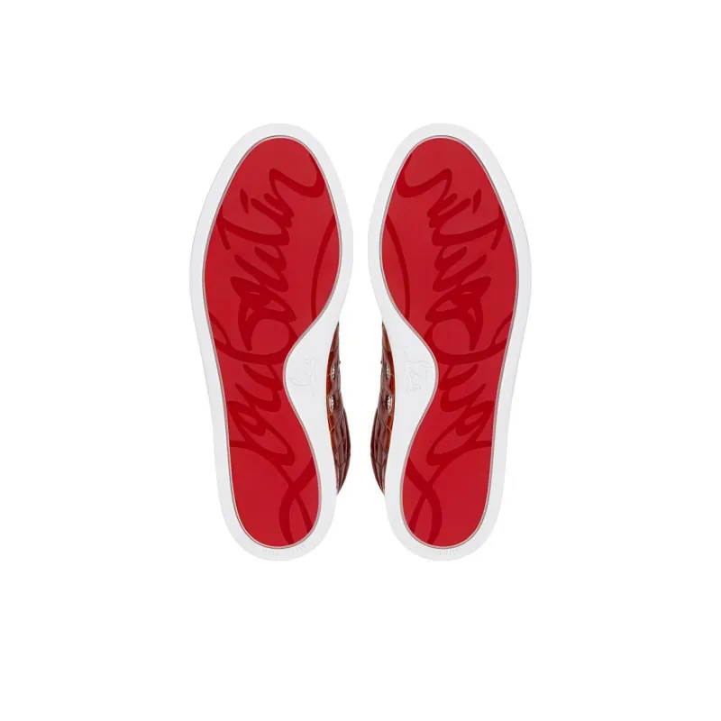 CL LUBOTING F.A.V. Fique A Vontade Low-Top Skateboard Shoes Men's Red Brown-5