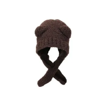 EEEENO Teddy Fleece Beanies Unisex