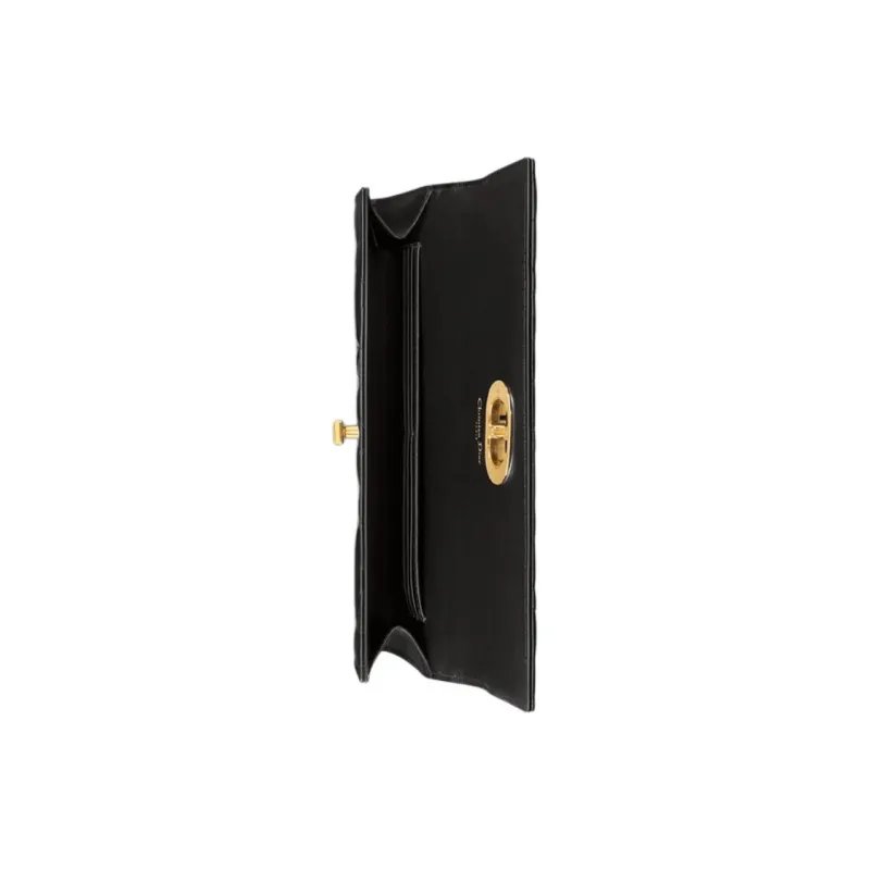 DIOR Caro Sheepskin Clutch Women's Black-3