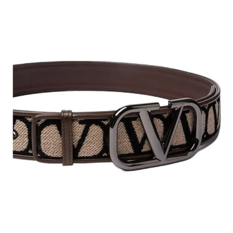 Valentino Toile Iconographe VLogo Signature Buckled Belt-3