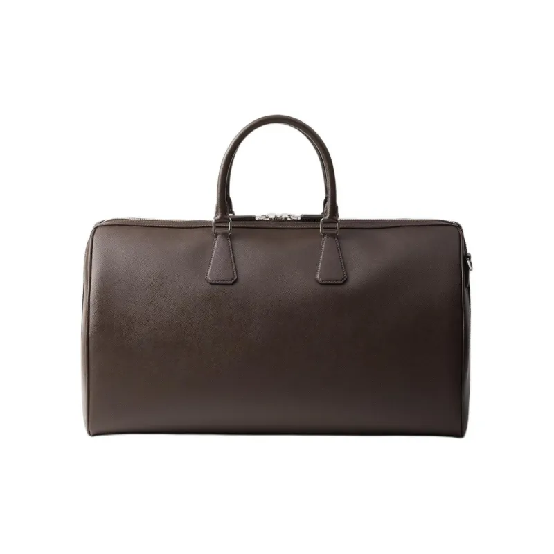 PRADA Leather One Shoulder Crossbody Portable Travel Bag Men's-3