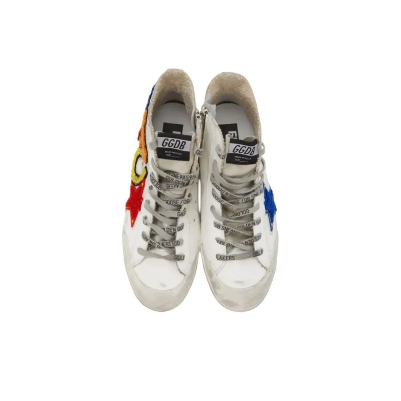 Golden Goose High Top Skateboard Shoes Men's White-4