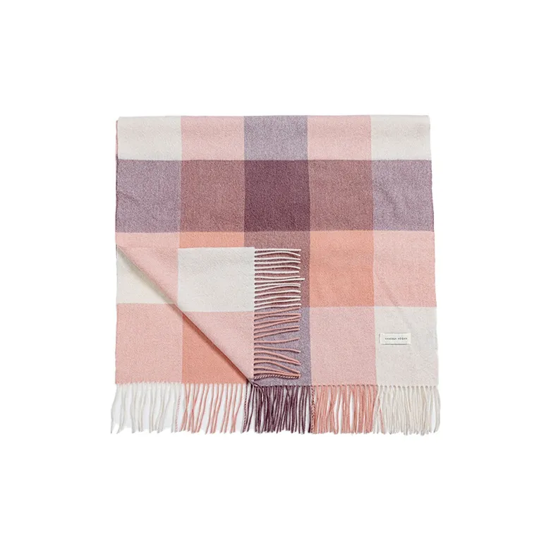 VANESSA HOGAN 100% Australian Wool Plaid Plush Yarn Shawl Cloak Unisex-13