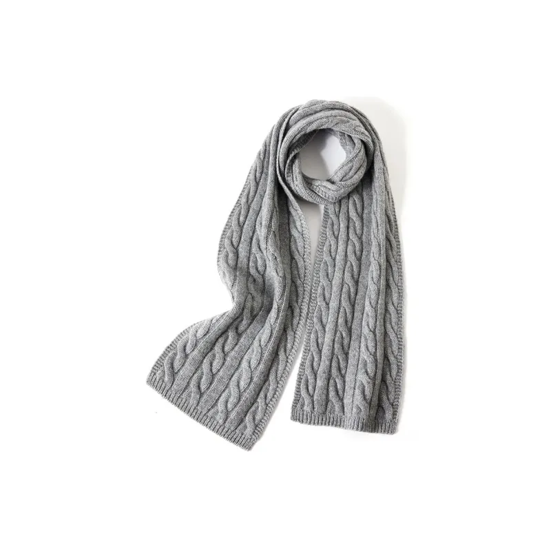 CARDANRO Cashmere Wool Knit Scarves Unisex-1