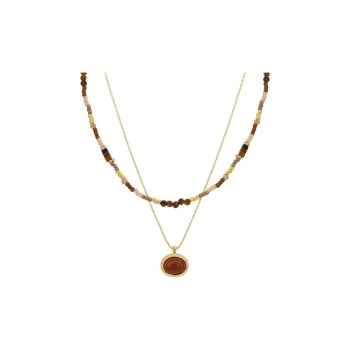 NATURALLYJOJO Tiger's Eye Stone Necklaces Women's