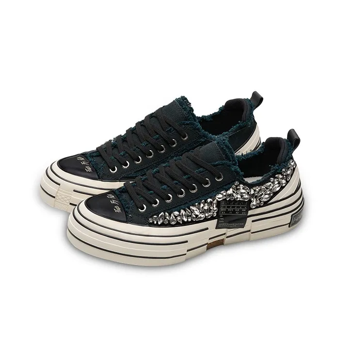 VESSEL Anti Slip Wear Resistant Low Top Canvas Shoes Unisex Black-1