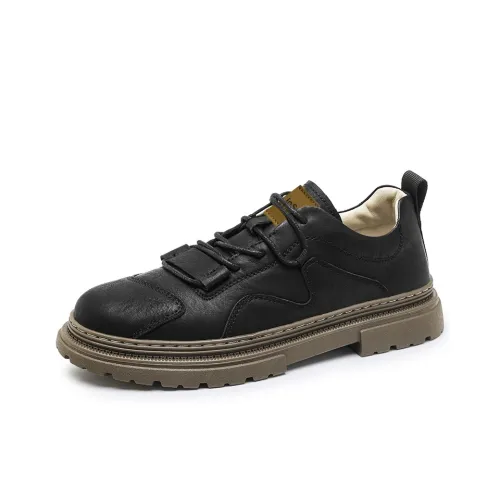 Mulinsen Men's Casual Shoes Men Low Top Black, Khaki