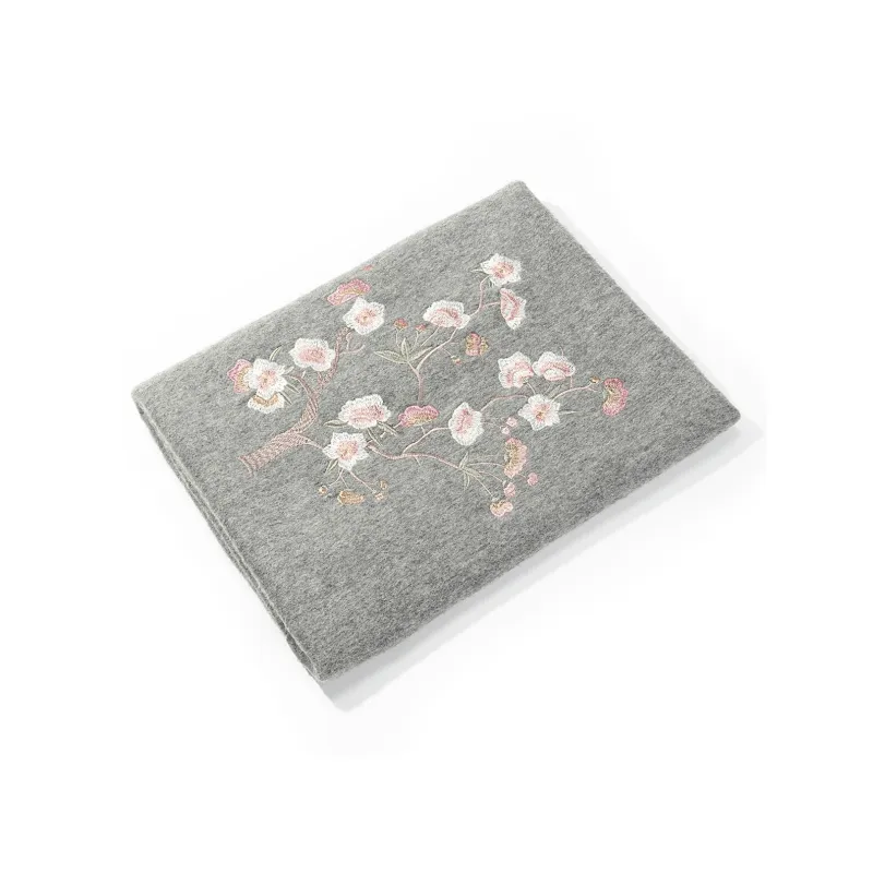 Shanghai Story Sheep Wool Knit Scarves Women's 3 Colors Available For Selection-5