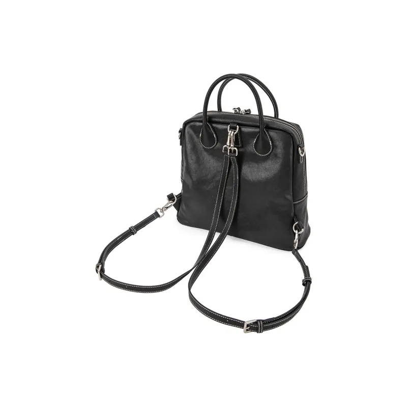 VENOF Cow Leather Carry Backpack Women's Bandage Brown/Devin Black-8