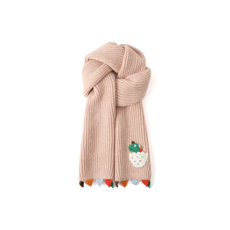FREE RABBITⅡ Korean Style Casual Versatile Warm Neck Protection Windproof Knitted Fabric Scarf Unisex-4