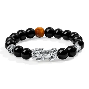 PUTUOSHANWENCHUANG Obsidian Bracelets Unisex