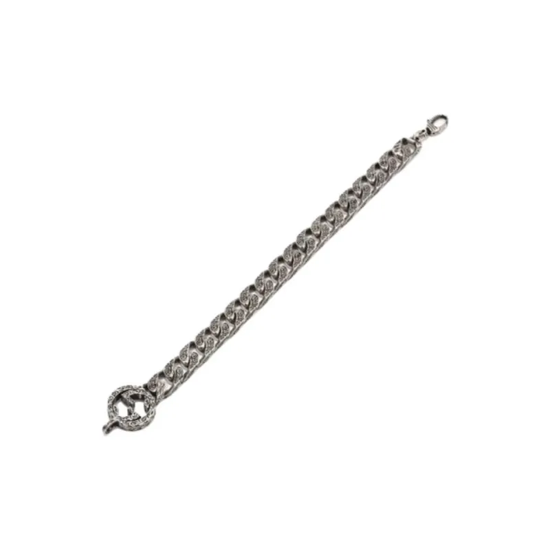 GUCCI G Series 925 Sterling Silver Bracelets Men's Silver-4