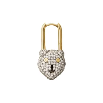 Maria Black 14kt Yellow Gold For The Love Of Ted Diamond Huggie Earring