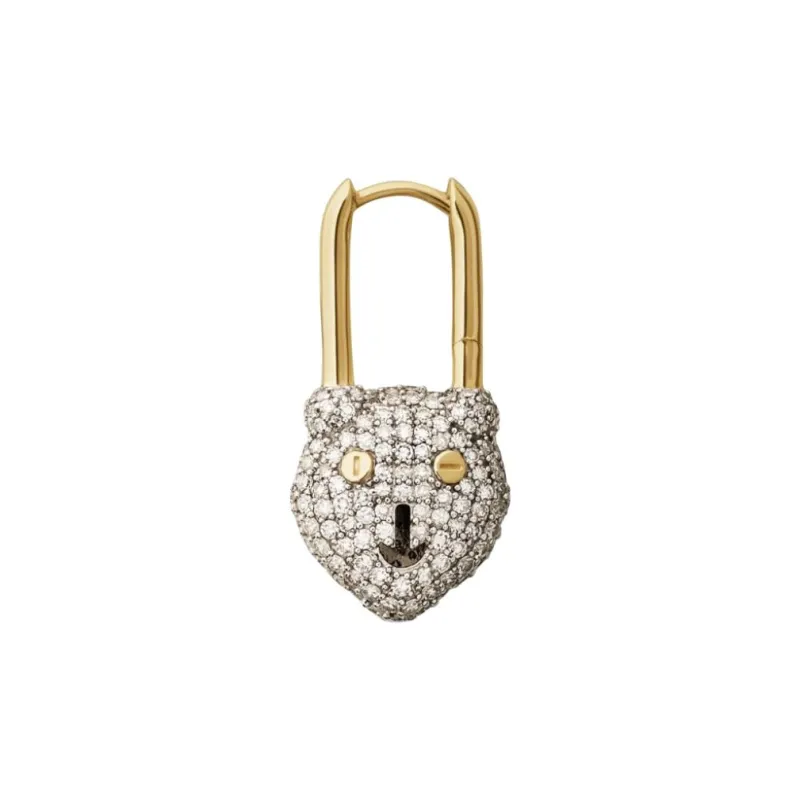 Maria Black 14kt Yellow Gold For The Love Of Ted Diamond Huggie Earring-0