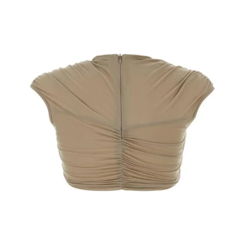 CHRISTOPHER ESBER Crop Tops Women's Beige-1