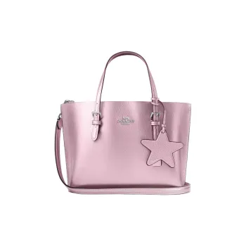 COACH Leather Tote Bag Shopping Bag Shoulder Bag Crossbody Bag Handbag Medium Size Women's Pink